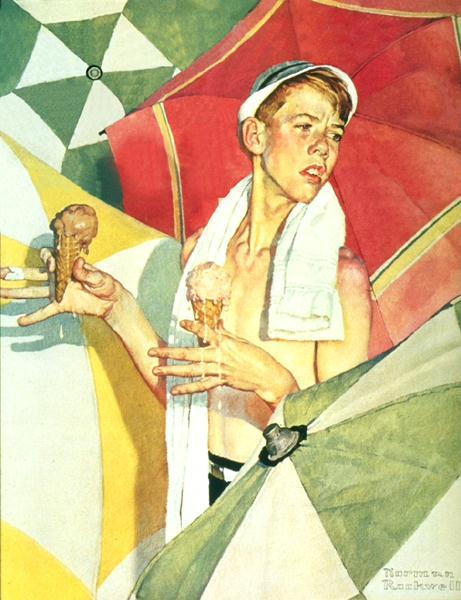 Order Artwork Replica Melting Ice Cream by Norman Rockwell (Inspired By) (1894-1978, United States) | ArtsDot.com