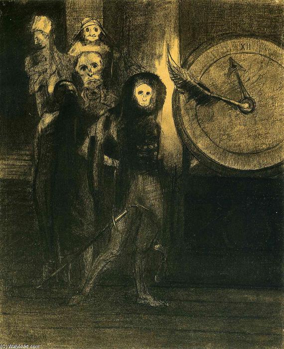 Order Oil Painting Replica The Mask of the Red Death, 1883 by Odilon Redon (1840-1916, France) | ArtsDot.com