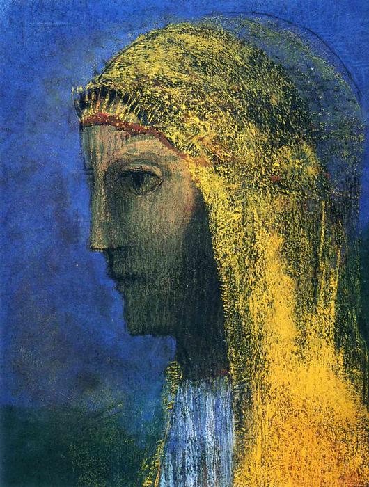 Order Paintings Reproductions The Druidess, 1893 by Odilon Redon (1840-1916, France) | ArtsDot.com