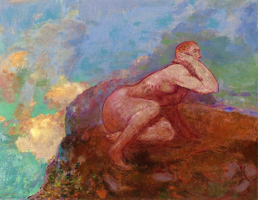 Order Artwork Replica Nude Woman on the Rocks.jpeg by Odilon Redon (1840-1916, France) | ArtsDot.com