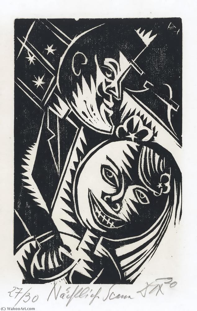 Order Paintings Reproductions Man and Woman (Nocturnal scene) by Otto Dix (Inspired By) (1891-1969, Germany) | ArtsDot.com