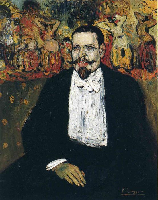 Order Art Reproductions Portrait of Gustave Coquiot, 1901 by Pablo Picasso (Inspired By) (1881-1973, Spain) | ArtsDot.com