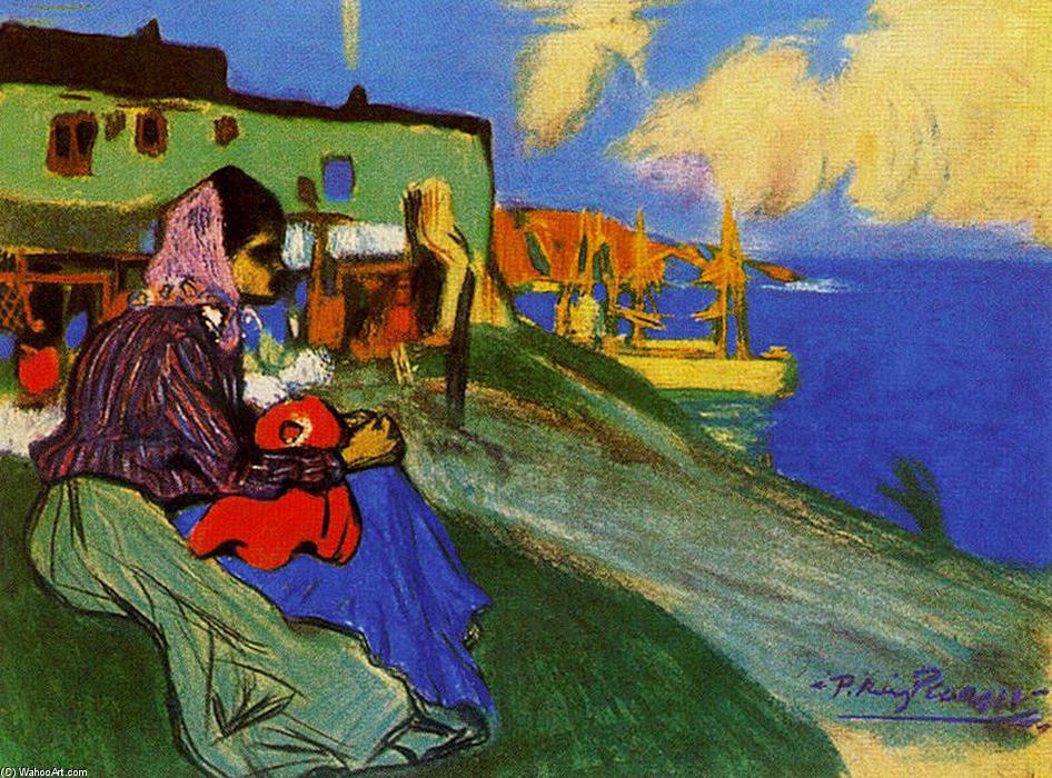 Order Paintings Reproductions Gypsy in front of Musca, 1900 by Pablo Picasso (Inspired By) (1881-1973, Spain) | ArtsDot.com
