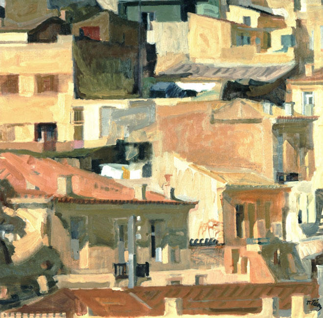 Athens IV, 1968 by Panayiotis Tetsis (1925-2016, Greece) Panayiotis Tetsis | ArtsDot.com