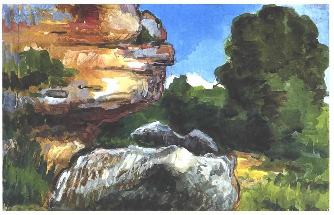 Buy Museum Art Reproductions Rocks by Paul Cezanne (1839-1906, France) | ArtsDot.com