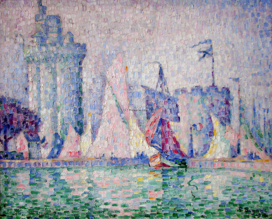 Order Paintings Reproductions The Port of La Rochelle, 1915 by Paul Signac (1863-1935, France) | ArtsDot.com