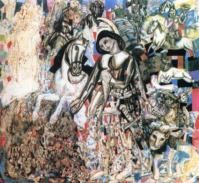 Buy Museum Art Reproductions Untitled (St. George the Victorious), 1915 by Pavel Filonov (1883-1941, Russia) | ArtsDot.com