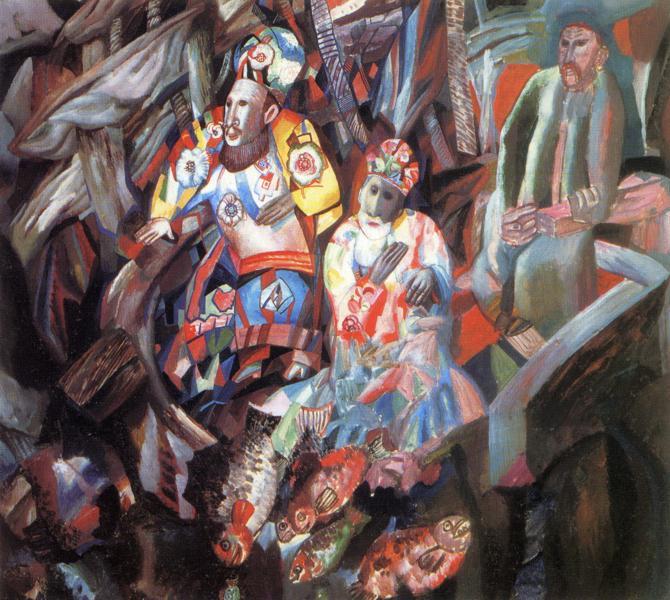 Order Oil Painting Replica East and West, 1913 by Pavel Filonov (1883-1941, Russia) | ArtsDot.com