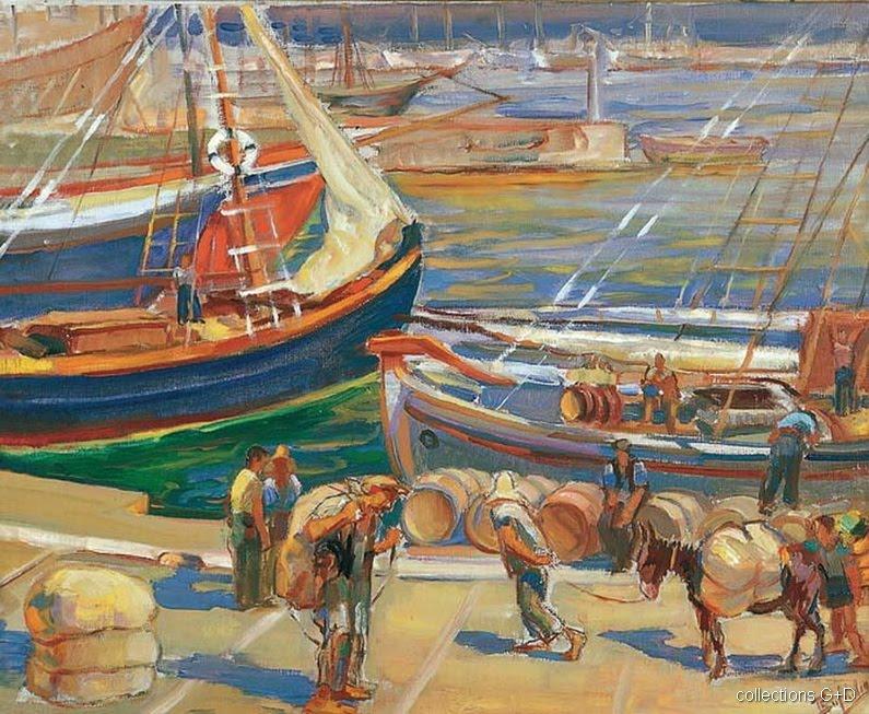 Order Oil Painting Replica Port by Periklis Vyzantios (Inspired By) (1893-1972, Greece) | ArtsDot.com