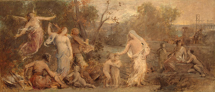 Buy Museum Art Reproductions Allegory of Life by Pierre Puvis De Chavannes (1824-1898, France) | ArtsDot.com
