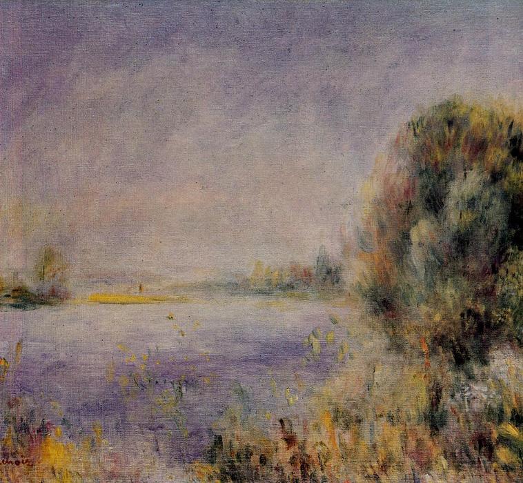 Buy Museum Art Reproductions Banks of the River by Pierre-Auguste Renoir (1841-1919, France) | ArtsDot.com