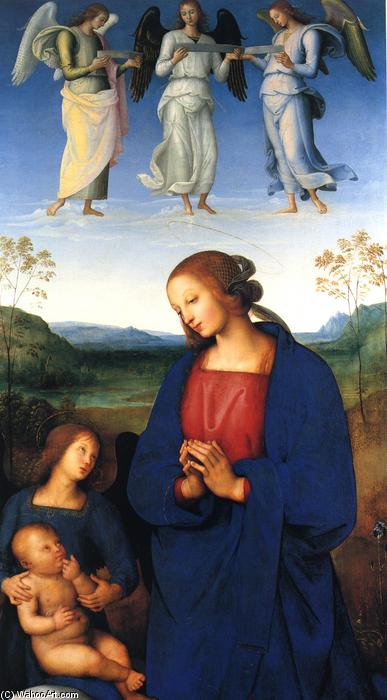Order Artwork Replica The Virgin and Child with an Angel, 1499 by Vannucci Pietro (Le Perugin) (1446-1523) | ArtsDot.com