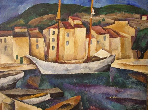 Order Oil Painting Replica Cassis. Boats., 1913 by Pyotr Konchalovsky (Inspired By) (1876-1956, Russia) | ArtsDot.com