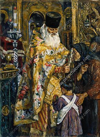 Order Oil Painting Replica In the cathedral of Yuryev (Abbot Bessarion), 1926 by Pyotr Konchalovsky (Inspired By) (1876-1956, Russia) | ArtsDot.com
