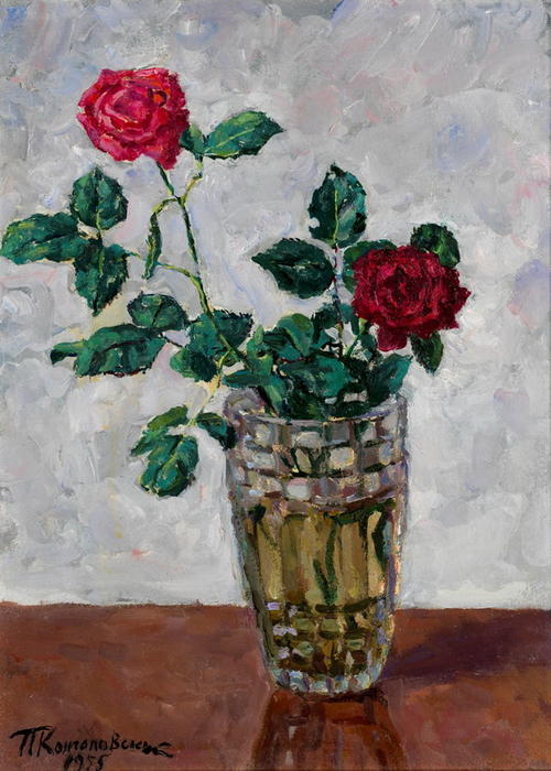 Order Oil Painting Replica Still Life with Flowers, 1955 by Pyotr Konchalovsky (Inspired By) (1876-1956, Russia) | ArtsDot.com