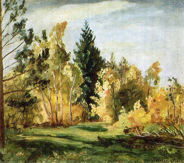 Order Art Reproductions A ray of sunlight. The forest., 1930 by Pyotr Konchalovsky (Inspired By) (1876-1956, Russia) | ArtsDot.com