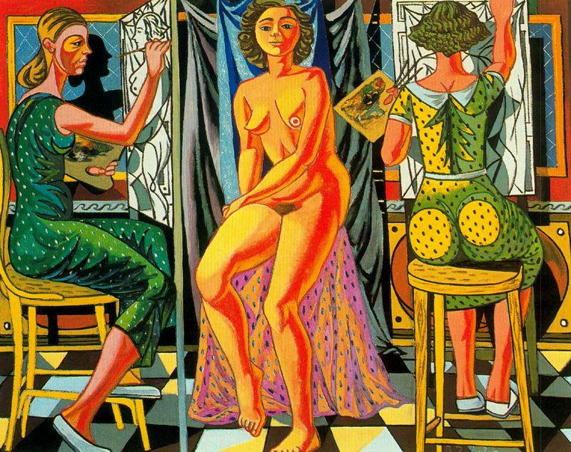 Order Paintings Reproductions Painters and Model, 1954 by Rafael Zabaleta Fuentes (Inspired By) (1907-1960, Spain) | ArtsDot.com
