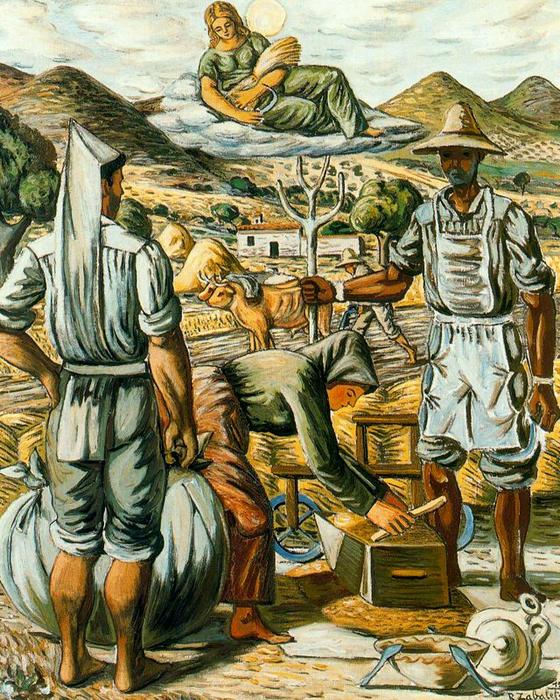 Buy Museum Art Reproductions Reapers in the age and Ceres by Rafael Zabaleta Fuentes (Inspired By) (1907-1960, Spain) | ArtsDot.com