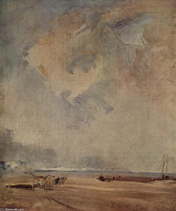 Buy Museum Art Reproductions The Norman coast, 1824 by Richard Parkes Bonington (1802-1828, United Kingdom) | ArtsDot.com