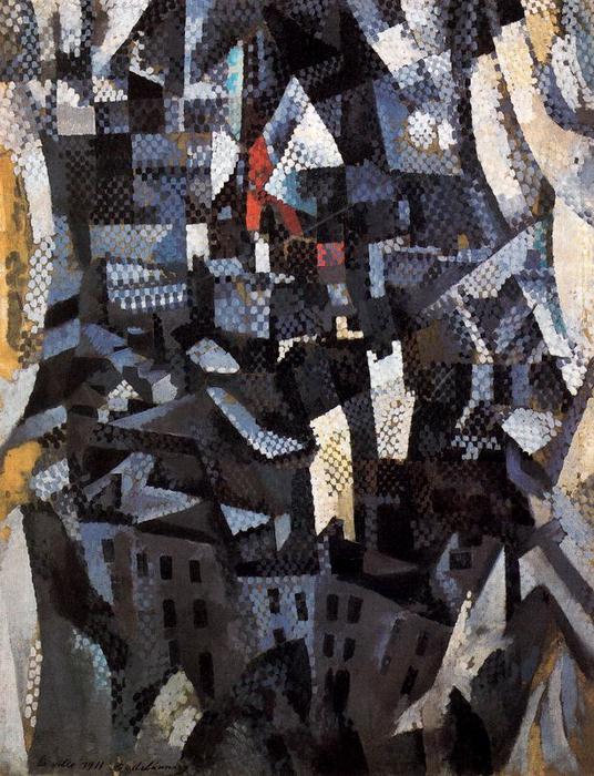 Buy Museum Art Reproductions Ciudades. City, 1911 by Robert Delaunay (1885-1941, France) | ArtsDot.com