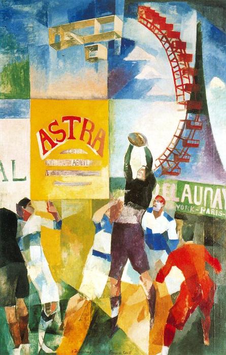 Order Paintings Reproductions The Cardiff Team by Robert Delaunay (1885-1941, France) | ArtsDot.com