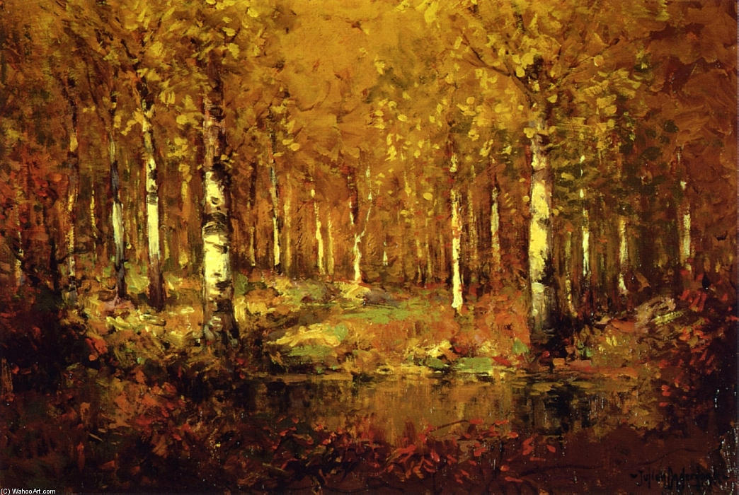 Order Oil Painting Replica Autumn Birches, Central Park, 1909 by Robert Julian Onderdonk (1880-1922, United States) | ArtsDot.com