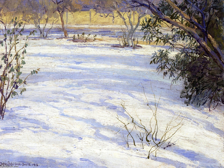 Order Art Reproductions Snow Scene, 1916 by Robert Julian Onderdonk (1880-1922, United States) | ArtsDot.com