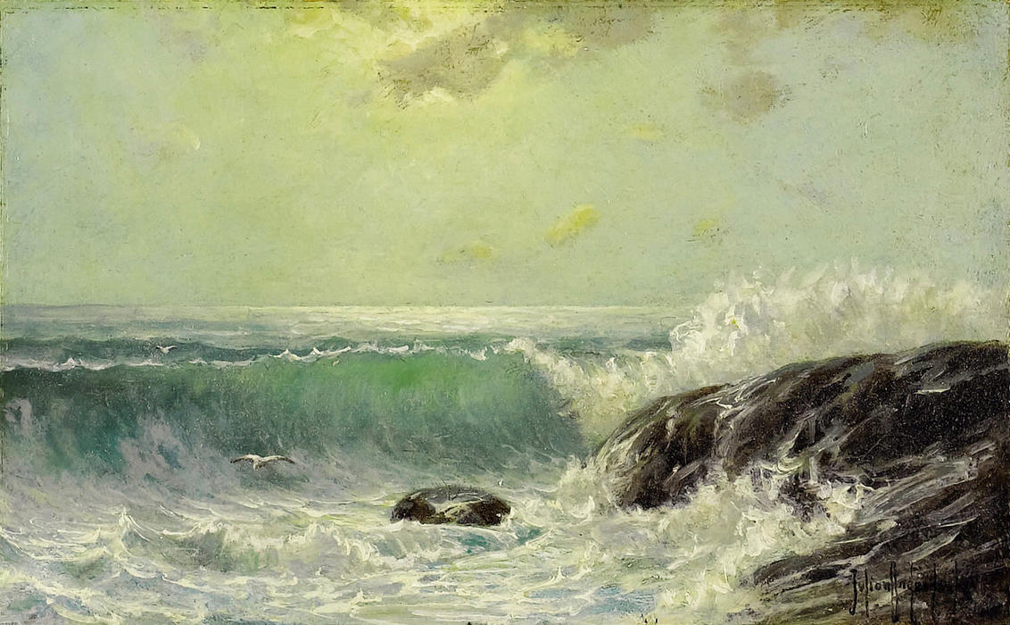 Order Paintings Reproductions Crashing Surf by Robert Julian Onderdonk (1880-1922, United States) | ArtsDot.com