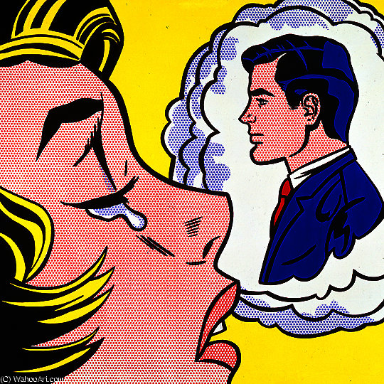 Order Oil Painting Replica Thinking of him, 1963 by Roy Lichtenstein (Inspired By) (1923-1997, United States) | ArtsDot.com