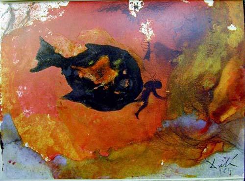 Order Oil Painting Replica Ionas in ventre piscis, 1967 by Salvador Dali (Inspired By) (1904-1989, Spain) | ArtsDot.com