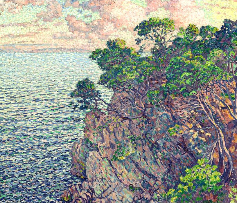 Order Paintings Reproductions The Point of Rossignol, 1905 by Theo Van Rysselberghe (1862-1926, Belgium) | ArtsDot.com