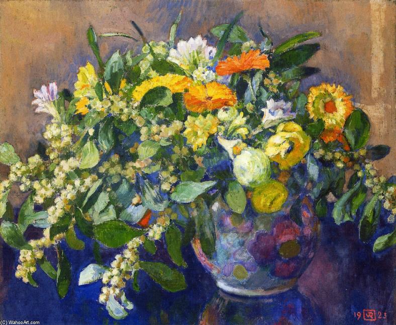 Buy Museum Art Reproductions Vase of Flowers, 1911 by Theo Van Rysselberghe (1862-1926, Belgium) | ArtsDot.com