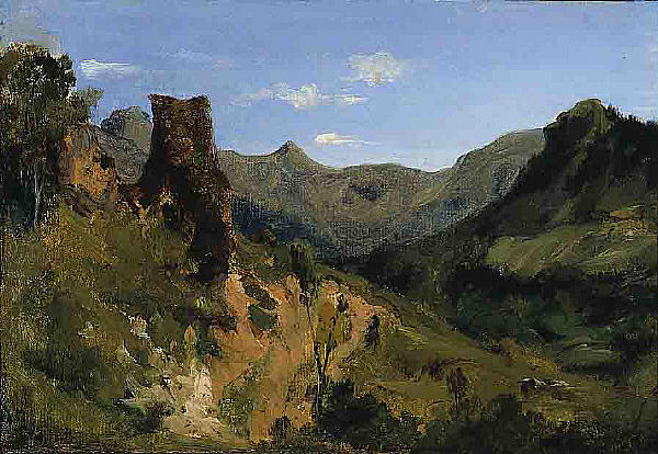 Order Art Reproductions Valley in the Auvergne Mountains, 1830 by Theodore Robinson (1852-1896, United States) | ArtsDot.com
