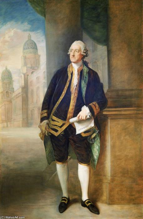 Buy Museum Art Reproductions John Montagu, 4th Earl of Sandwich by Thomas Gainsborough (1727-1788, United Kingdom) | ArtsDot.com