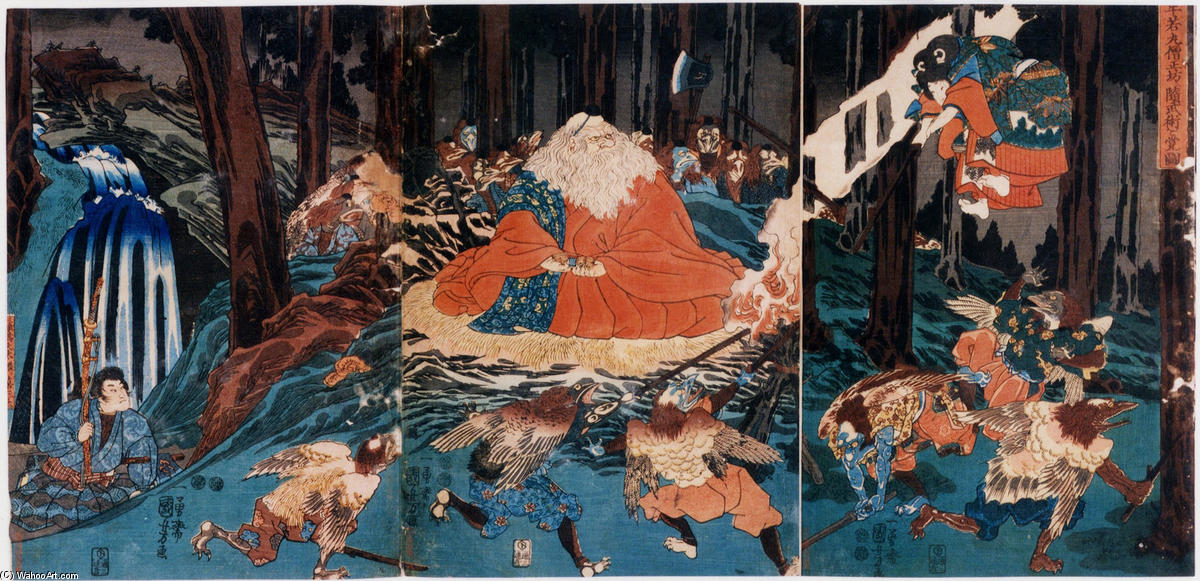 Order Oil Painting Replica Tengu by Utagawa Kuniyoshi (1797-1861, Japan) | ArtsDot.com