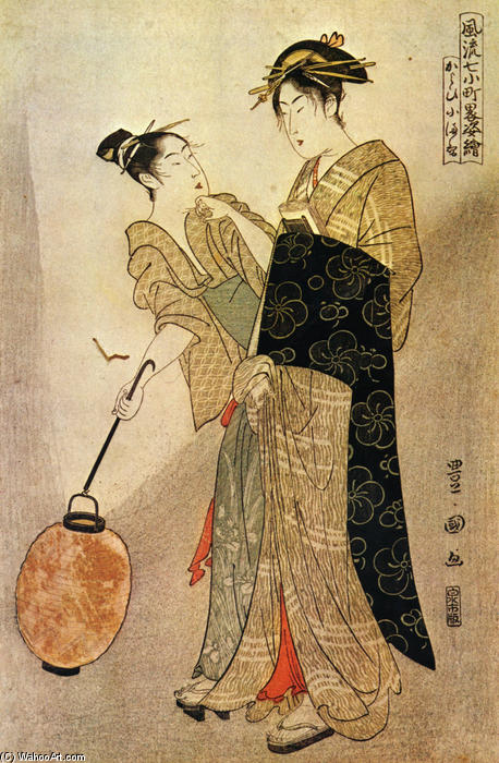 Order Art Reproductions Courting Komachi, 1792 by Utagawa Toyokuni (1769-1825) | ArtsDot.com