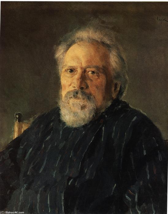 Order Oil Painting Replica Portrait of Nikolay Leskov, 1891 by Valentin Alexandrovich Serov (1865-1911, Russia) | ArtsDot.com