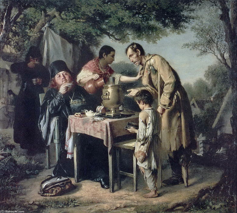 Order Oil Painting Replica Tea Party at Mytishchi near Moscow, 1862 by Vasily Grigoryevich Perov (1833-1882, Russia) | ArtsDot.com