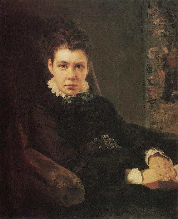 Order Oil Painting Replica Portrait of D. Khrushcheva, the artist`s sister, 1874 by Vasily Dmitrievich Polenov (1844-1927) | ArtsDot.com