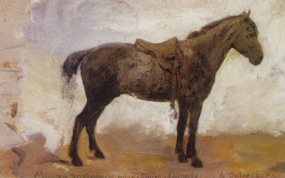 Order Paintings Reproductions Horse Mishka, 1876 by Vasily Polenov (1844-1927, Russia) | ArtsDot.com