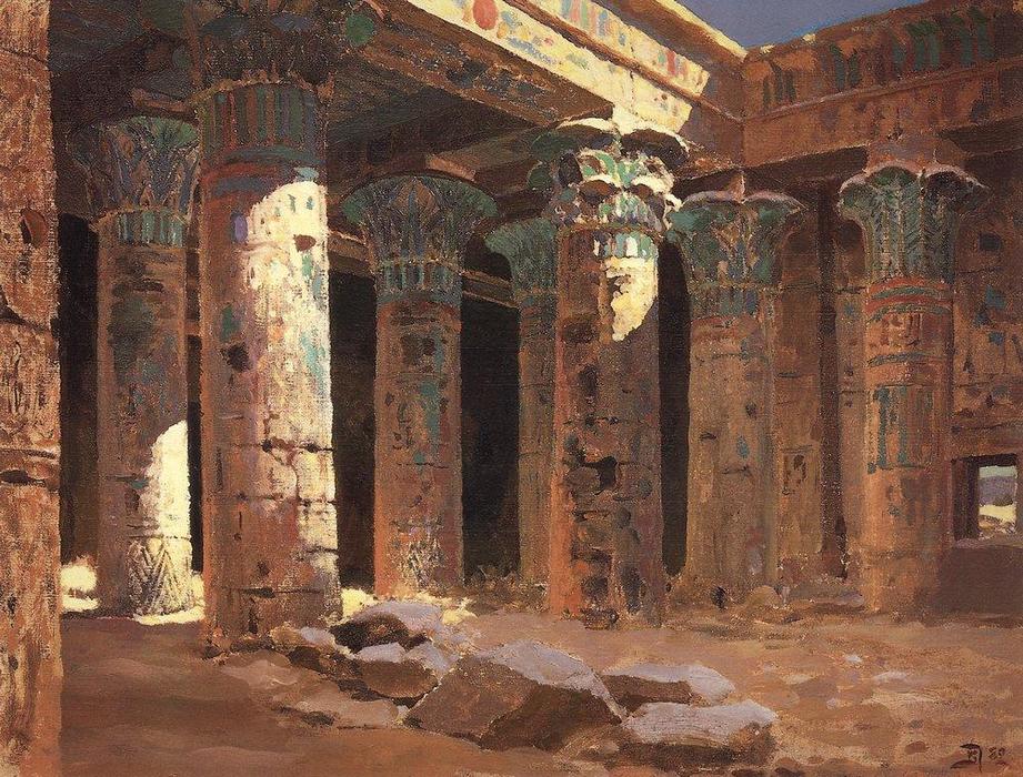 Order Paintings Reproductions The Temple of Isis on Philae island, 1882 by Vasily Dmitrievich Polenov (1844-1927) | ArtsDot.com