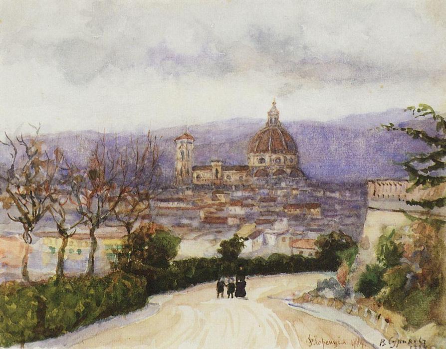 Order Oil Painting Replica Florence. Walk., 1884 by Vasili Ivanovich Surikov (1848-1916, Russia) | ArtsDot.com