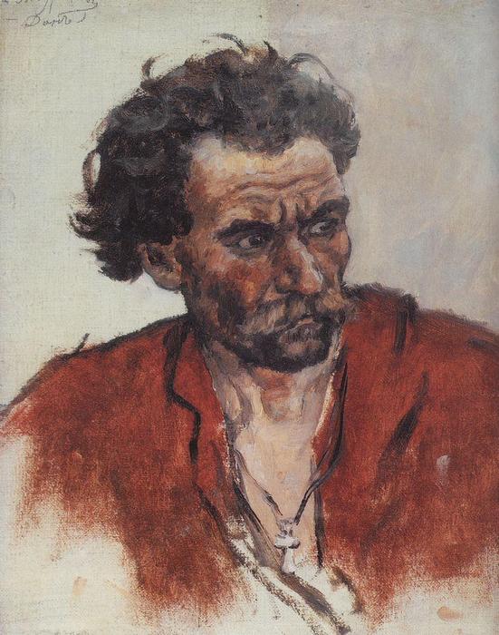 Buy Museum Art Reproductions Cossack with red shirt, 1901 by Vasili Ivanovich Surikov (1848-1916, Russia) | ArtsDot.com