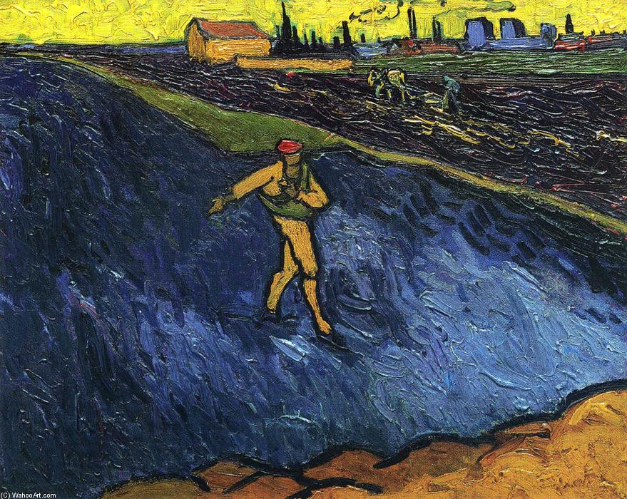 Buy Museum Art Reproductions The Sower Outskirts of Arles in the Background, 1888 by Vincent Van Gogh (1853-1890, Netherlands) | ArtsDot.com