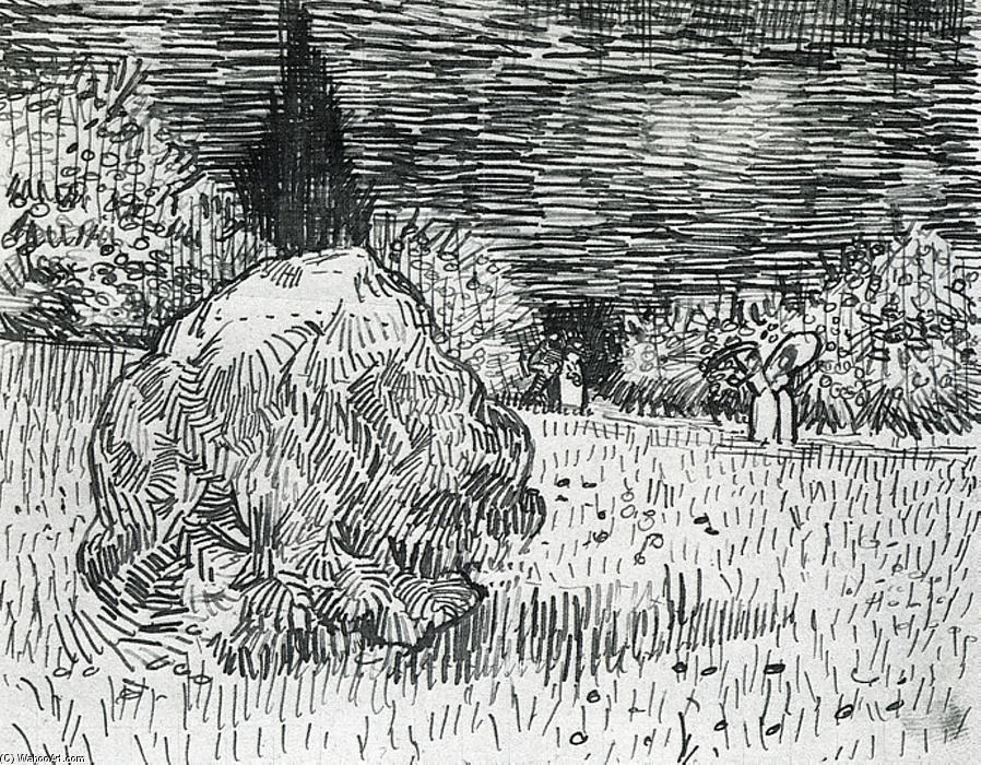 Buy Museum Art Reproductions Bush in the Park at Arles, 1888 by Vincent Van Gogh (1853-1890, Netherlands) | ArtsDot.com