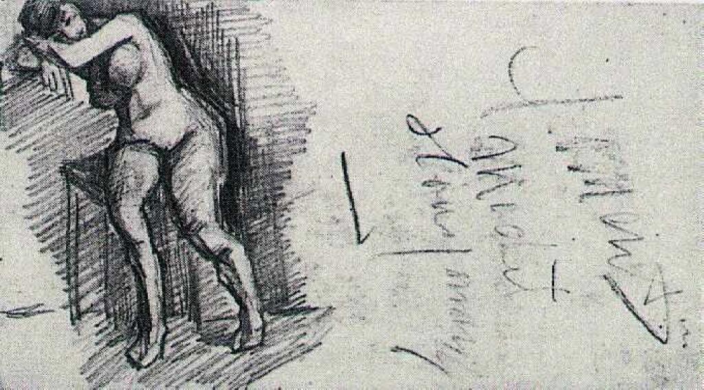 Order Art Reproductions Female Nude, Seated, 1886 by Vincent Van Gogh (1853-1890, Netherlands) | ArtsDot.com
