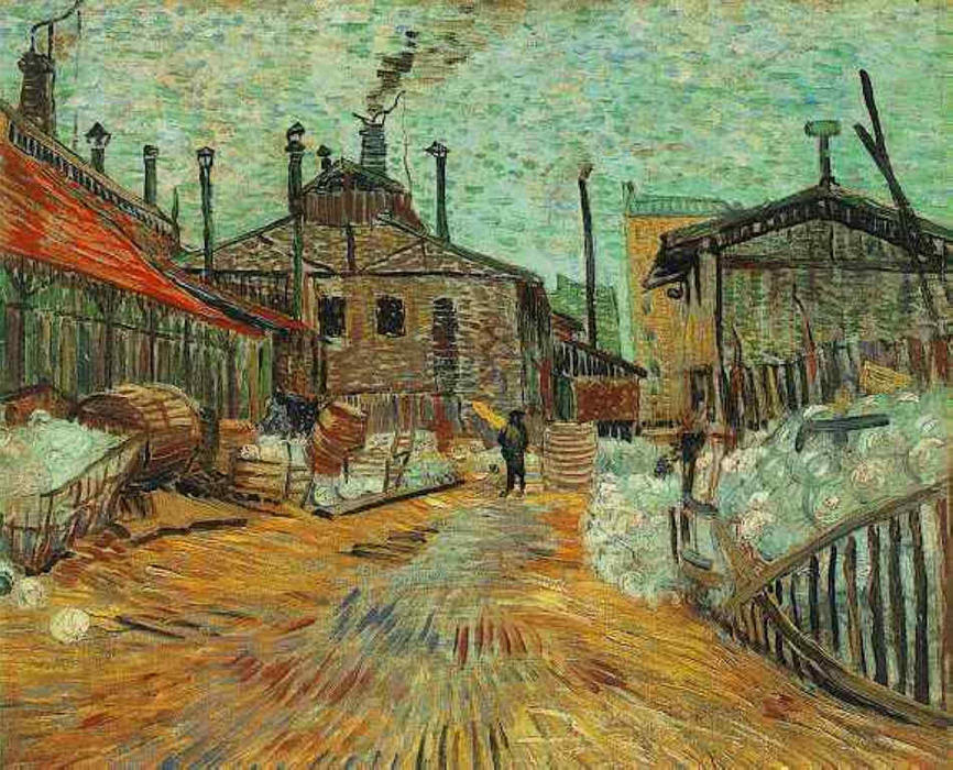 Order Oil Painting Replica The Factory at Asnieres, 1887 by Vincent Van Gogh (1853-1890, Netherlands) | ArtsDot.com