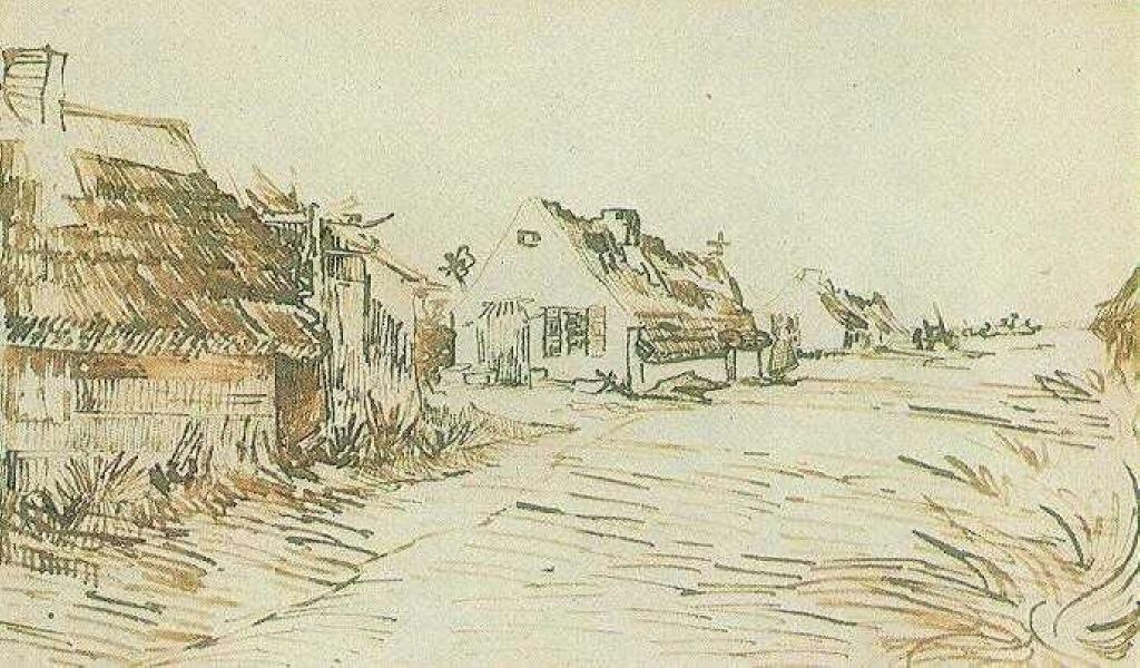 Buy Museum Art Reproductions Cottages in Saintes-Maries, 1888 by Vincent Van Gogh (1853-1890, Netherlands) | ArtsDot.com