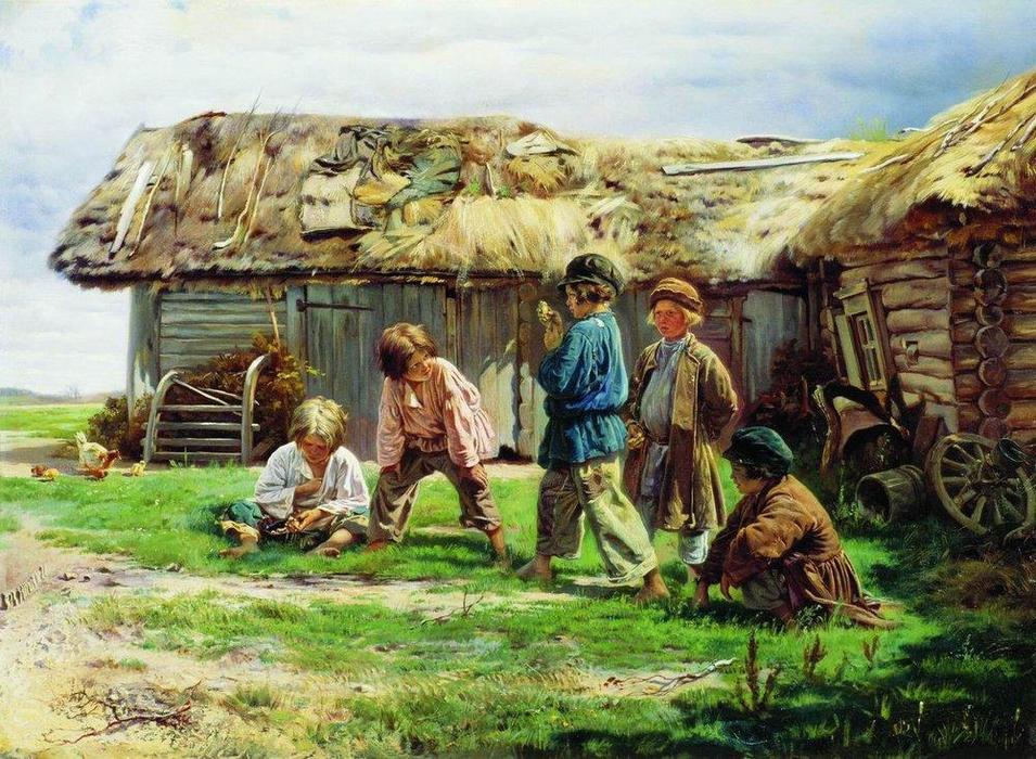 Order Oil Painting Replica Knuckles, 1870 by Vladimir Yegorovich Makovsky (1846-1920, Russia) | ArtsDot.com