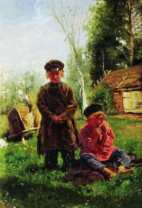 Buy Museum Art Reproductions Peasant boys, 1880 by Vladimir Yegorovich Makovsky (1846-1920, Russia) | ArtsDot.com